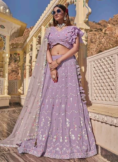 Purple Colour Anandam New Fancy Party Wear Designer Georgette Lehenga Choli Collection 2418